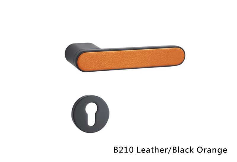 B210-Leather-Black Orange